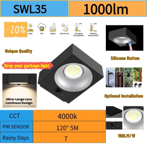 SWL35 Solar Wall Light 1000LM-100W/200W/