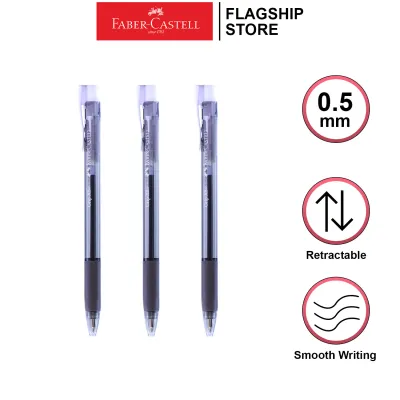 Faber-Castell Grip X5 Ballpen Black 3PCS (12SPGX5BLK3)