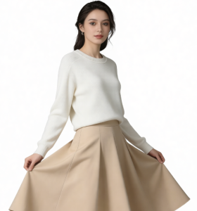 Loose Fashion Winter New Style Short Sweater Long Sleeve Knit Top