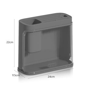 HOMEC ที่เก็บมีด ชุดวางช้อนวางมีด กล่องเสียบมีด Knife holder สำหรับเก็บมีด ตะเกียบ เป็นระเบียบ มีถาดรองน้ำ