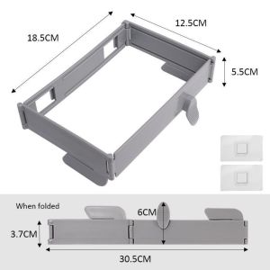 Wall Mounted Foldable Garbage Bag Holder Kitchen Cabinet Door Storage Rack Space Saving Organizer Easy Install Home