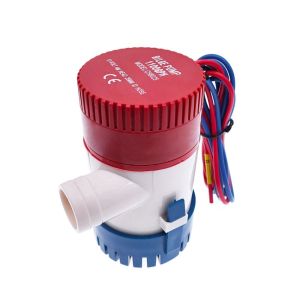 SQMETR 1Pcs 12V 24V Marine Bilge Pump 1100GPH Stainless Steel Shaft Submersible Water Pump  Thermoplastic Body Bilge Drain Pump for Boat Yacht Motor Home Houseboat