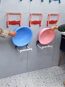 Sturdy Plastic Bathroom Wall Mounted Basin Rack Adhesive Mounted Storage Organizers Space Saving for Toiletries