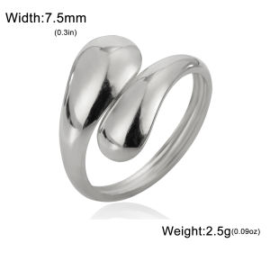 Skyrim nam và nữ nhẫn bằng thép không gỉ tối giản Kích thước có thể điều chỉnh trang sức thời trang