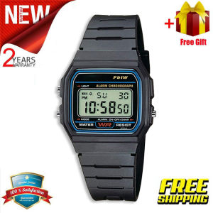 【2YEARS WARRANTY】Casio F-91W Standard Digital Black Resin Watch For Men