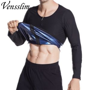 ซาวน่าเหงื่อชุดออกกำลังกายการบีบอัด Shapewear Gym ชุดกระชับสัดส่วนซิปแขนยาวเอวเทรนเนอร์แจ็คเก็ต