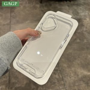Transparent Acrylic Case for iPhone 16 Pro Max Plus PC Anti-knock Clear PC Cover for iPhone 15 13 14 12 11 Pro Max X Xs Xr 8 7
