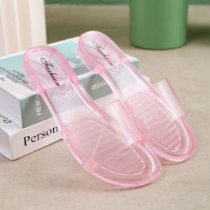 [Free Shipping] Crystal Slippers For Women Transparent Lightweight Non-Slip Summer Flip-Flops For Women Suitable For Outdoor Wear