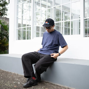 Blank hazrt Navy - Heavy Cotton 16s Bodysize - Polis