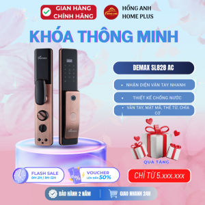 Khóa vân tay Demax SL828 AC cửa thông minh mở vân tay mật mã thẻ từ chìa cơ công nghệ Đức cao cấp