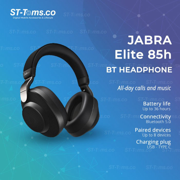 Jabra Elite 85h Wireless Noise Canceling Headphones - Black | Lazada ...