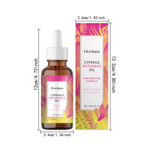 Cyperus Rotundus Oil – Hair Removal Depilatory Oil Moisturizing & Soothing Body Oil Helps Inhibit Hair Growth Relieves Dryness & Nourishes Skin After Hair Removal (30ml)