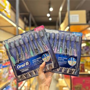 [Set 8 cây] Bàn Chải Đánh Răng Oral-B CrossAction Pro Advanced Soft/medium Bristle - bàn chải có khả năng loại bỏ mảng bám vượt trội đặc biệt ở những khu vực khó tiếp cận như chân răng kẽ răng và đường viền nướu mang lại cảm giác sạch sẽ sảng khoái ng