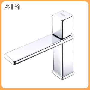 AIM Full Brass Square Basin Faucet Hot and Cold Single Handle Bathroom Sink Mixer Tap