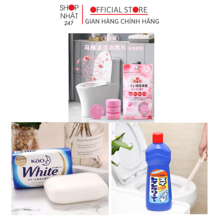 [COMBO TIẾT KIỆM] Combo vệ sinh và khử mùi hôi Toilet, bảo vệ đường ống ...