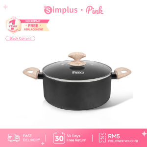 SimplusPink 24cm Soup Pot Cookware Non Stick Coating PFOA Free Compatible with All Stovetops & Induction Light Weighted GUOJ017