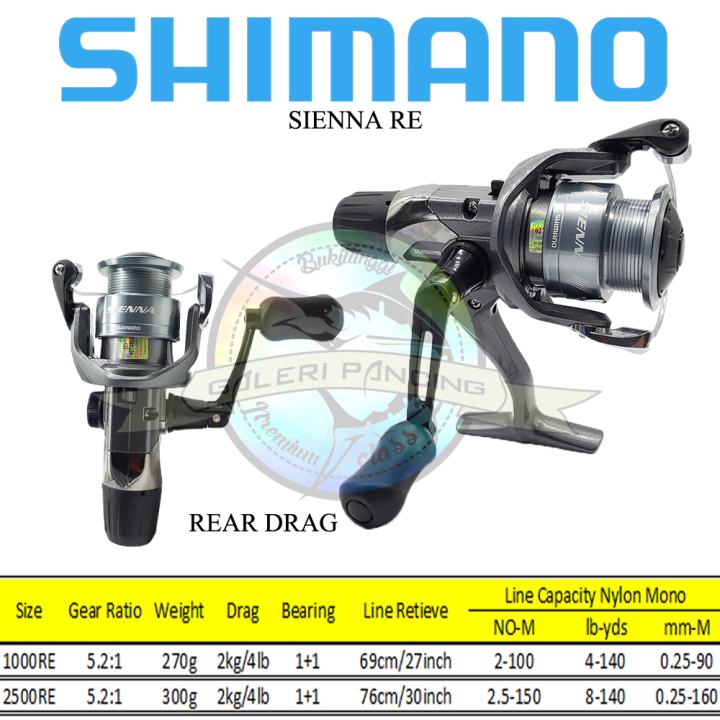 shimano sienna 1000 rear drag Spinning Clam Reel Sports, Fitness & Outdoors not in plastic Shimano Sienna 1000 reel
