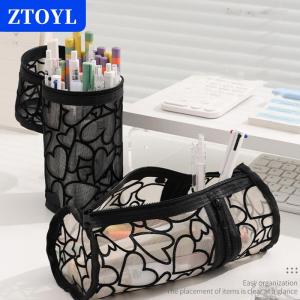 [COD] ZTOYL กล่องใส่ดินสอแนวตั้งตาข่ายกระเป๋าใส่ดินสออเนกประสงค์สำหรับนักเรียนเครื่องเขียนอุปกรณ์สำหรับโรงเรียนกระเป๋าแต่งหน้ากระเป๋าเครื่องสำอางสำหรับเดินทาง