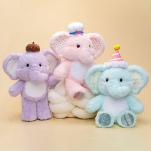 IPIE2 Fluffy Elephant Plush Doll Soft Collection Cartoon Elephant Plush Toys Novelty 33CM Elephant Plush Toys Kids Birthday Christmas