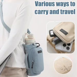 Water Bottle Covers Portable Waterproof Handheld Crossbody Water Bottle Bag Thermos Accessories For Outdoor Camping Sports