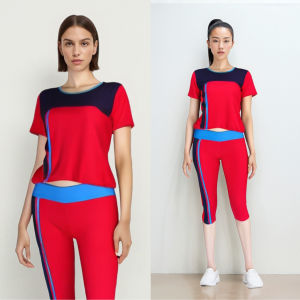 Baju Senam Tangan Pendek & Celana 3/4 Ukuran Dewasa