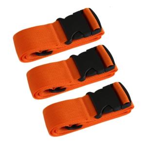 3PCs Suitcase Secure Strap Luggage Reinforcement Locking Straps Friendly Travel Security Belts for Airports Flight Use