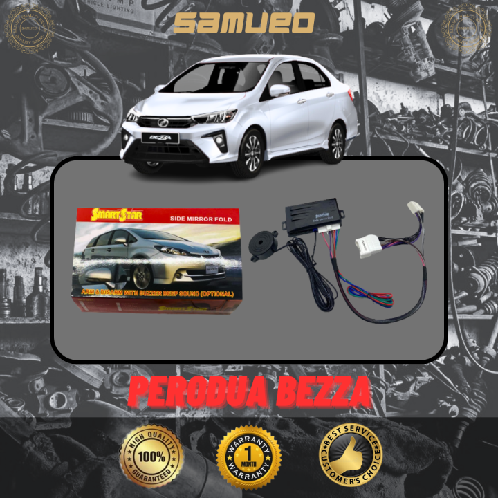 PERODUA BEZZA AUTO FLIP FOLDING FOLD SIDE MIRROR SYSTEM + TILT 30 DOWN