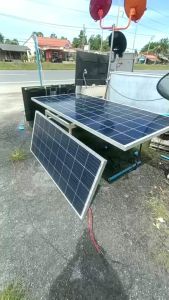 ปั๊มน้ำโซล่าเซลล์พร้อมแผงโซล่าเซลล์150W ปั๊มจุ่มDC 300W 12V สายไฟยาว 6 เมตร ต่อตรงใช้งานได้เลย