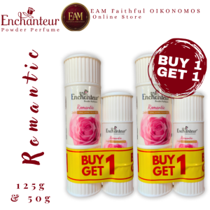 Buy1 Get1 ENCHANTEUR powder perfume ROMANTIC 125g and 50g 24H Lasting Fragrance