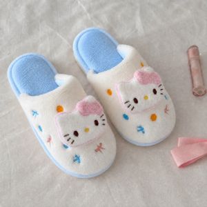 Free Shipping 2026 Autumn And Winter Fashion Home Cotton Slippers Thick-Soled Cute Cartoon Design Warm Cotton Slippers For Girls Y62