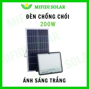 Đèn năng lượng mặt trời 200W cao cấp chống chói sáng trên 12h chính hãng Mifidi Solar tấm pin Mono siêu lớn - BH VIP 2 năm miễn phí tận nhà