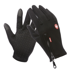 Sarung Tangan Pria Wanita Motor Waterproof Dengan Zipper Touchscreen HP handphone Sarung Tangan Motor Anti Slip