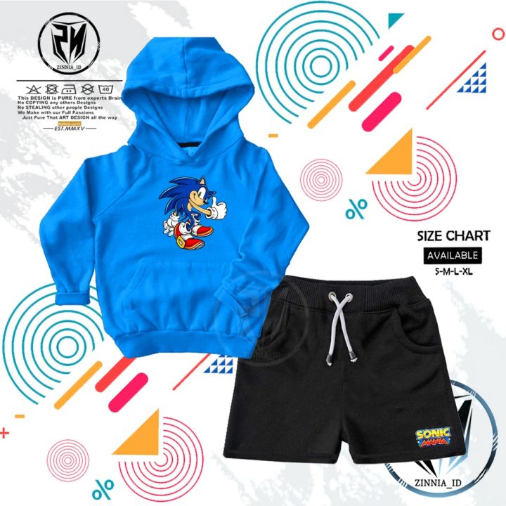 SETELAN HOODIE ANAK SONIC MANIA Lazada Indonesia