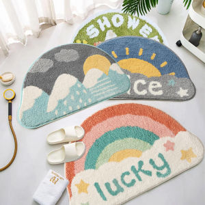 พรมเช็คเท้า มินิมอล พรมปูพื้น พรมห้องครัว (40x60cm) นุ่มสบายเท้า พรมห้องนอน ขนสั้น นุ่มนิ่ม พรมตกแต่งบ้าน