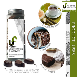 Premium Unsweetened Chocolate 100% Pure Cacao Tableya Keto - For Hot Chocolate For Champorado - URBAN FARMS PH