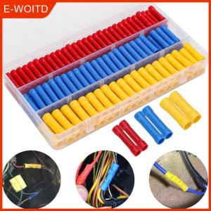 【E-WOITD】 ขั้วต่อสายไฟแบบกดทองแดงหุ้มฉนวนขั้วต่อแบบกดเย็น200ชิ้นขั้วต่อสายไฟ BV1.25 BV5.5 BV2