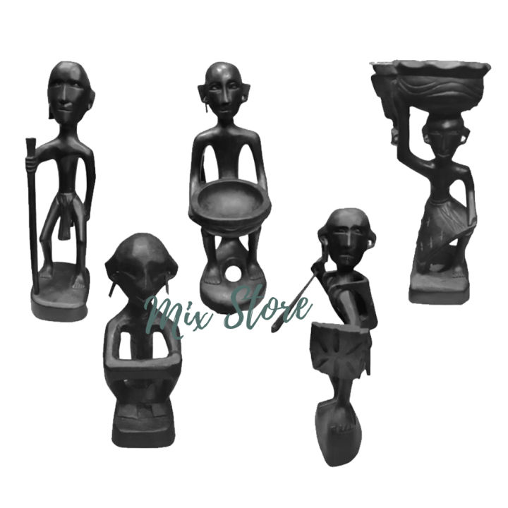 1x Bulul ifugao figure Carved Wooden Figures Hand Crafted anito ...