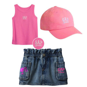 VN A584 | 3IN1 GIRLS KIDSWEAR OOTD DENIM TERNO w/ HAT | PINK  1-7YO