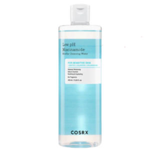 COSRX Low pH Niacinamide Micellar Cleansing Water 400ml – Removes Makeup & Excess Sebum Without Stripping Calms Redness