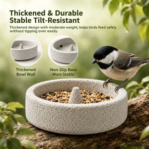 Parrot pumice stone feeder automatic beak-sharpening food dispenser for birds small bird supplies round lightweight pumice stone