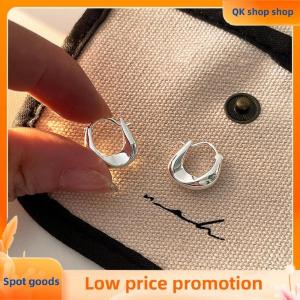 ✨QK shop✨ Women Ear Hoop Earrings Versatile Sweet Girl Trendy Earrings Fashion Jewery Allergy Party New Year Gifts Accessories