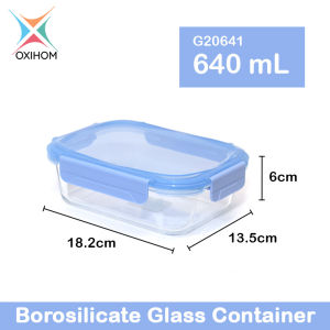 Oxihom Kotak Tempat Makan Kaca Glass Food Container Kedap Udara G2 G20641