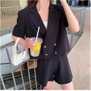 [Basica Moda] 5815 Setelan Blazer Kancing Celana Wanita 2 in 1 Vivian Twistcone Import