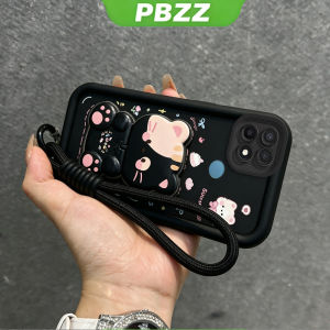 PBZZ Case for oppo a15 a15s a35 phone casing Softcase Silicone shockproof Cover new design aesthetic with holder 360 ° rotating makeup mirror for girl JTDTMZJ2