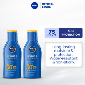 PACK OF 2 NIVEA Sun Protect & Moisture Lotion Body Sunscreen with SPF 50 75ml