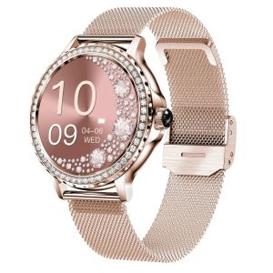 Rosegold Smart Watch For Lady Bluetooth Call 100+Sports Mode Fitness Women Smartwatch DIY Dials Birthday Christmas Gift