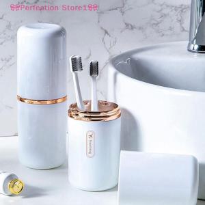 🎀Perfection Store1🎀 Travel Portable Toothbrush Cup Bathroom Toothpaste Holder Storage Case Box Organizer Travel Toiletries Storage Cup New Creative