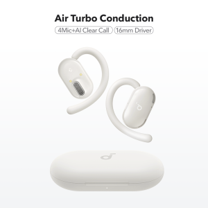 Anker by soundcore V20i Open-Ear Headphones 4-Mic AI Clear Calls Bluetooth 5.4 Earbuds 16mm Driver Bass Up Bluetooth Earphones IP55 Waterproof Headsets for Android ios Smartphone OWS A3876