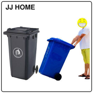 【JJ HOME】Large Outdoor Trash Bin with Wheels/100L120L Dustbin for Waste Sorting