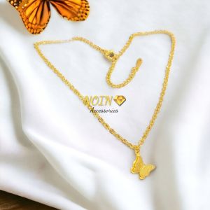 Kalung Anak Nori Kupu-Kupu Butterfly Cantik Titanium Anti Karat Aksesoris Perhiasan